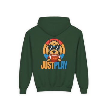 Youth Just Play Football Hoodie